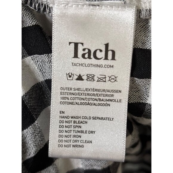 Tach Clothing Dress Medium Gingham Fit Flare Floral Embroidery Cottage Core - Picture 10 of 10